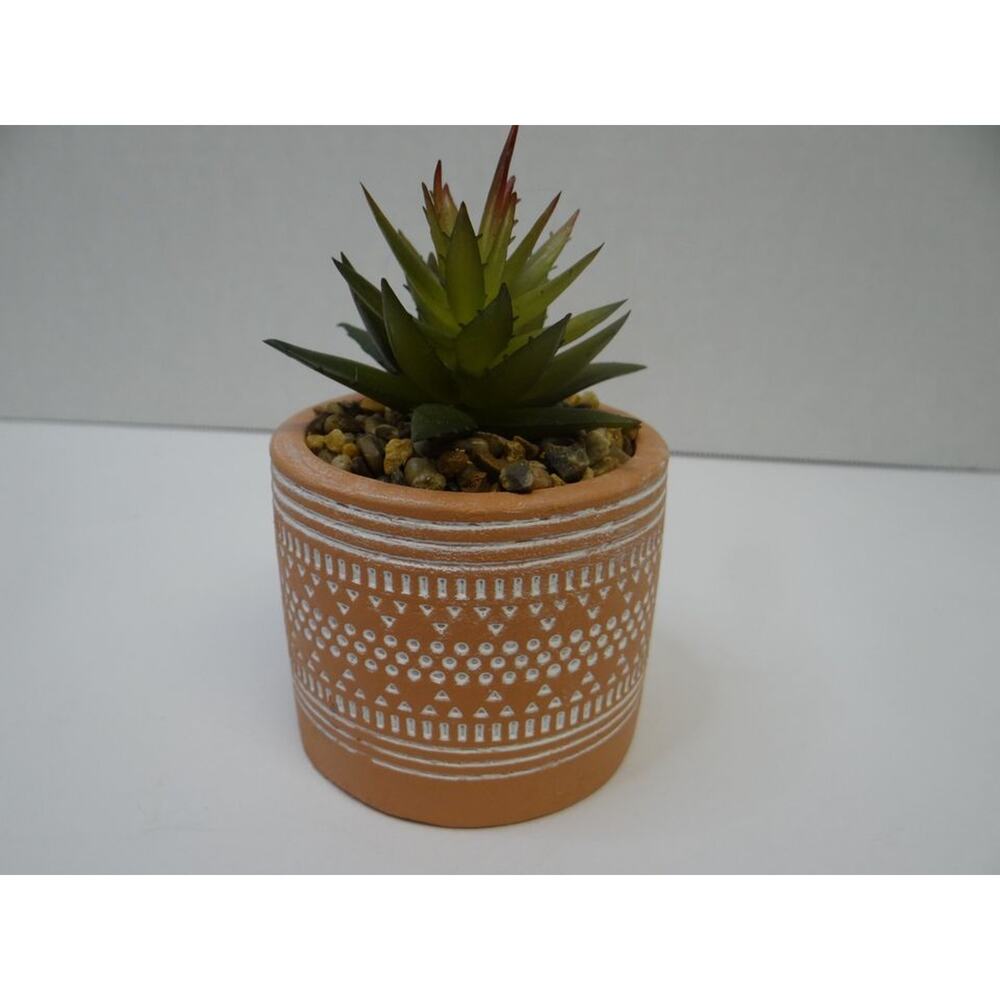 Artificial Succulent Plant, Mini terra-cotta pot, Office Home Decor Shelf Sitter